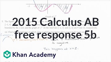 2015 AP Calculus AB 5b | AP Calculus AB solved exams | AP Calculus AB | Khan Academy