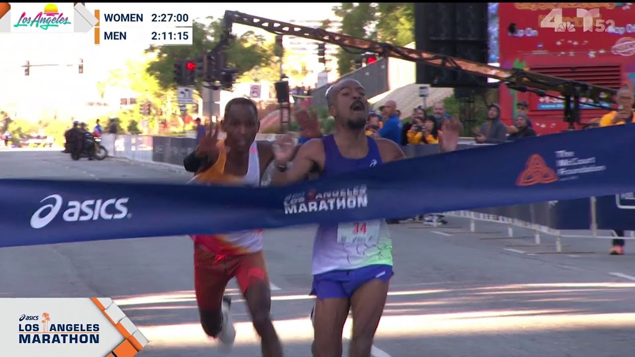 Finish line drama: Front-runner falls and challenger crosses at