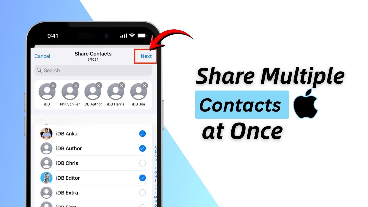 How to Share Multiple Contacts At Once on iPhone (2026) - YouTube