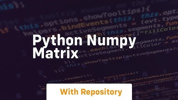 python numpy matrix
