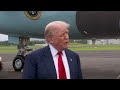 President Trump Arrives Prestwick, UK and Departs En Route Turnberry, Scotland