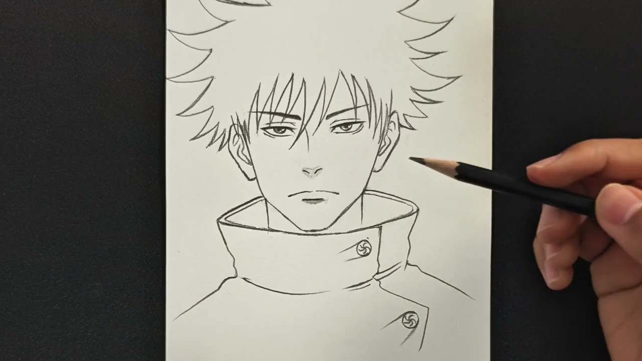 How to draw Megumi Fushiguro | Megumi Fushiguro easy drawing Step by step | Easy anime drawing ideas