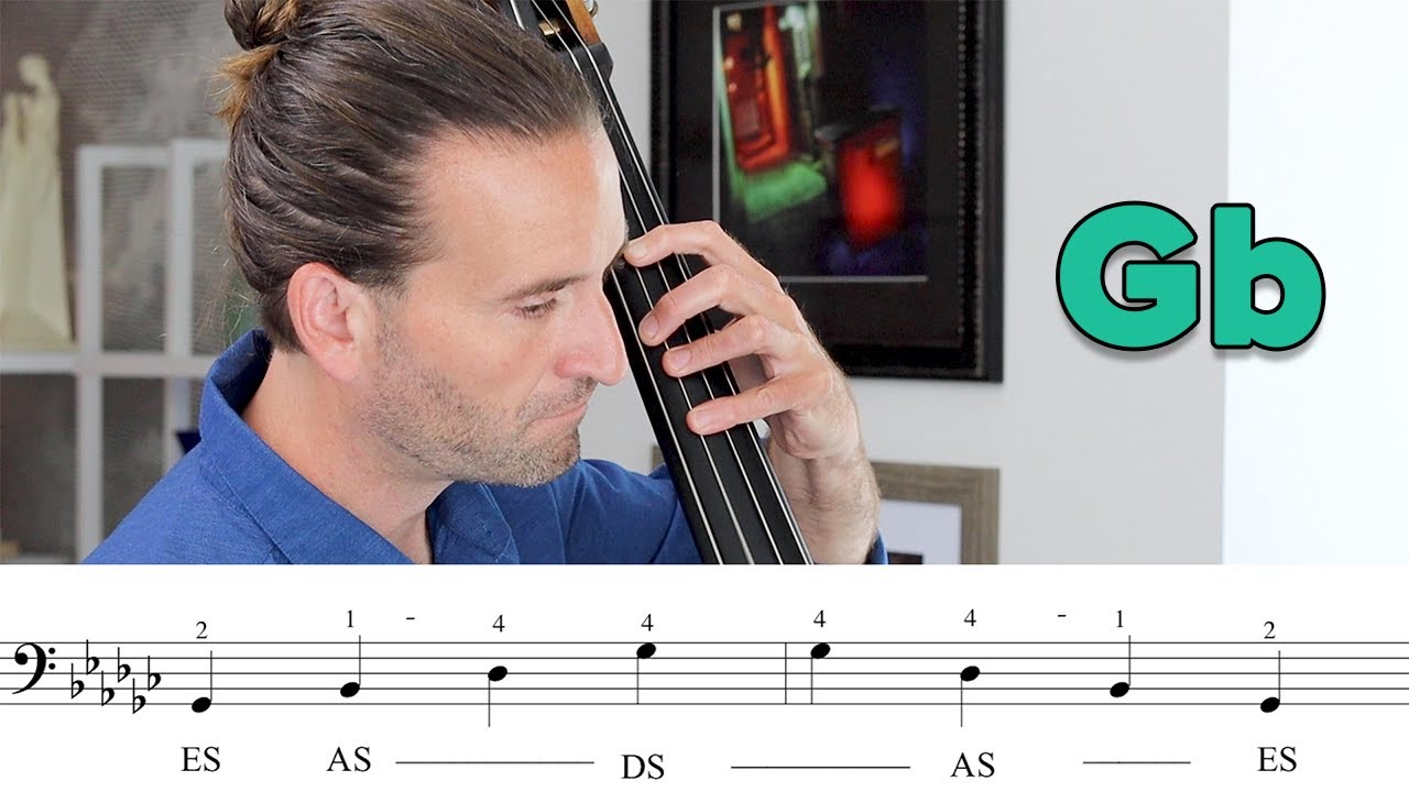 Gb Major One Octave Arpeggios on Double Bass YouTube