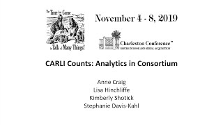 CARLI Counts: Analytics in Consortium