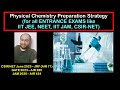 Physical chemistry  exam preparation strategy for all entrance exams