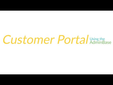 AdminBase Customer Portal