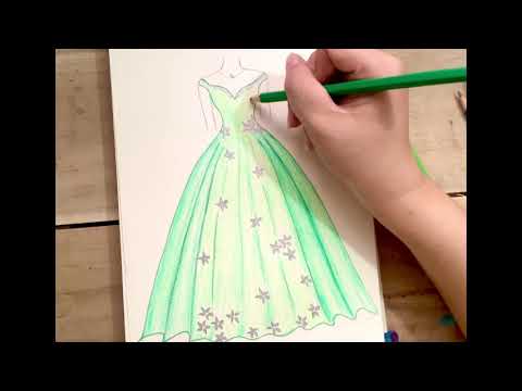 Video Vẽ váy công chúa dự tiệc | Vẽ váy cưới | Vẽ trang phục... - youtube