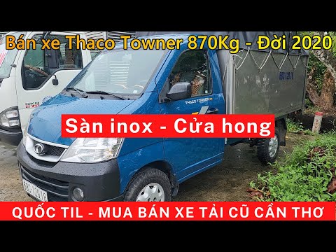 Video ban xe tai thaco towner 990kg cu doi 2020 thung mui... - youtube