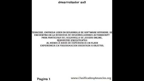 desarrollador as3 Fecha: 22 de julio de 2011