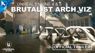 Brutalist Architecture Office - Unreal Engine #GameDev #UE5