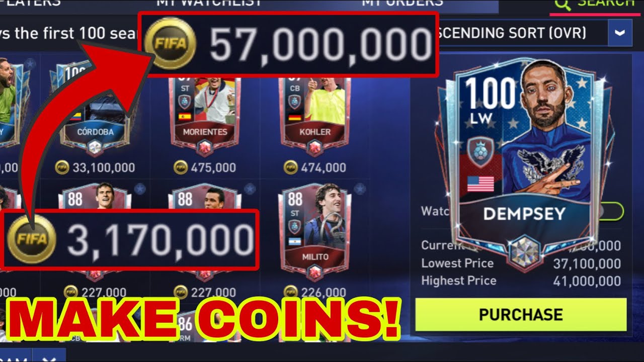 HOW TO MAKE MILLIONS OF COINS EASILY IN FIFA MOBILE