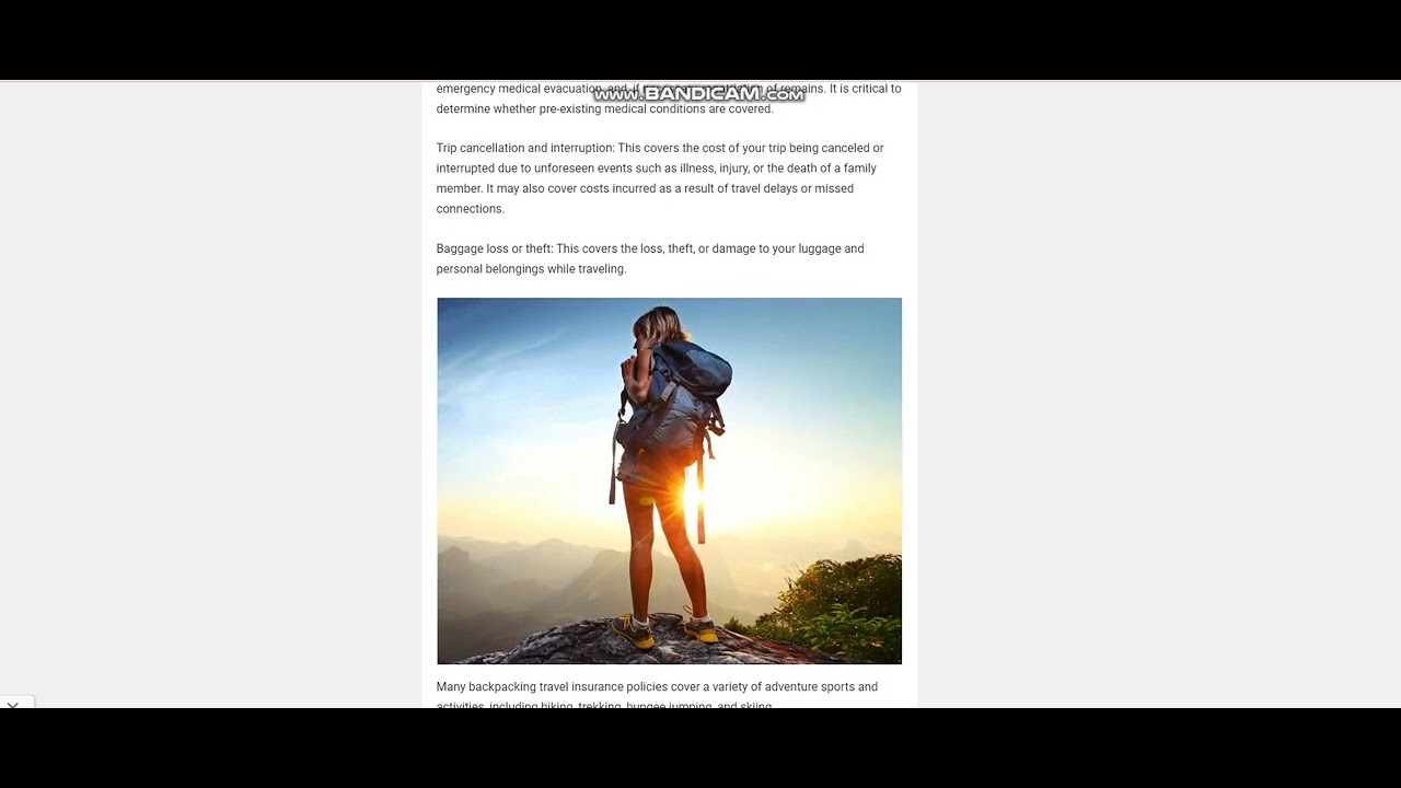 Backpacking Travel Insurance And What You Need To Know YouTube