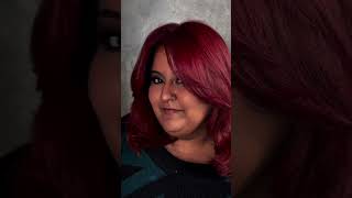 HER HAIR IS SMOKING!