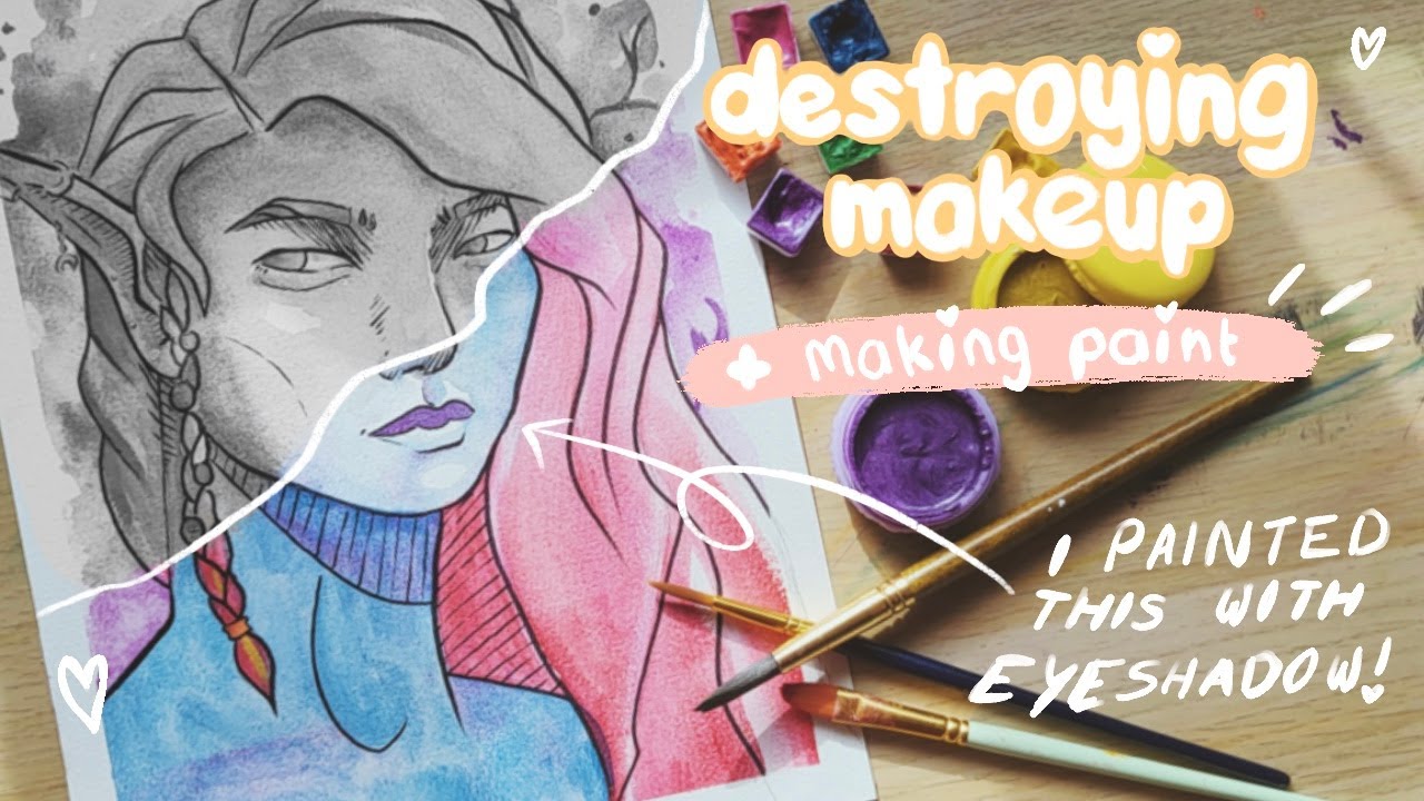 Turning Eyeshadow Into PAINT Destroying Old Expired Makeup YouTube