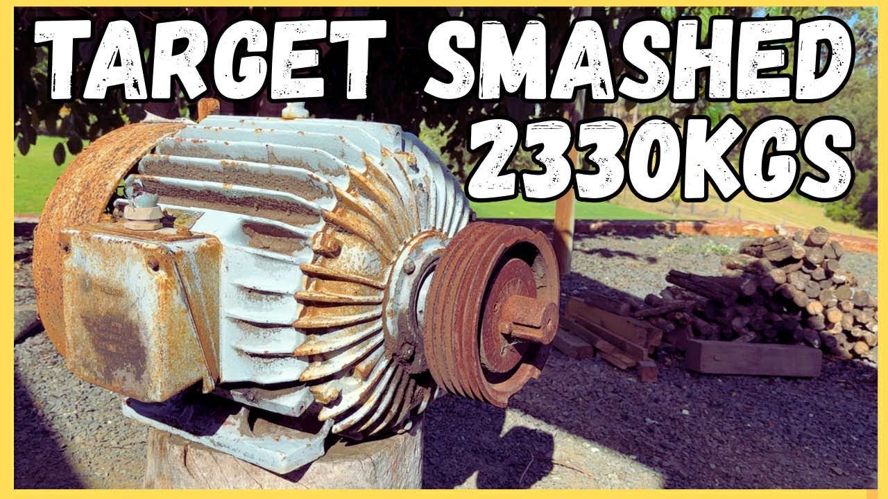 Разбита огромная мишень для плавки двигателя весом 2330 кг - Медный гранулятор - Измельчение металла