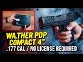 No License Needed! Walther PDP Compact 4 .177 Cal CO2 Pistol