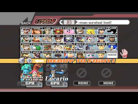 Super Smash Bros. Brawl - Battle #131: Pokémon Trainer vs Lucario
