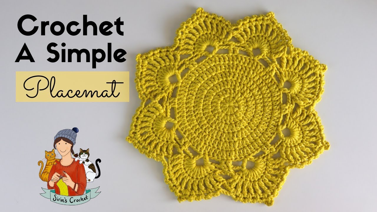 Crochet A Simple Placemat / Sousplat / Doily