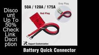 Double-Pole Quick Plugs 50A 120A 175A Paired with 8\/7\/6\/2\/0AWG Silicone Wire- Charging Connectors fo