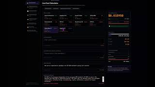 live cost calculator