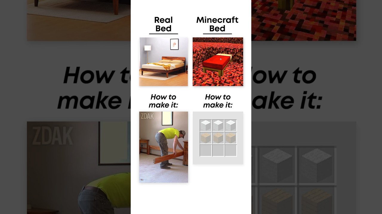 Real Bed vs Minecraft Bed