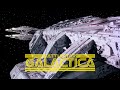 Galactica vs cylon basestar battle  battlestar galactica 1978 4k