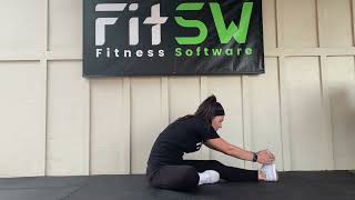 Seated Advanced Modified Hurdler Stretch Exercise Demo How-to