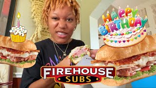 reviewing my FREE BIRTHDAY SUB from firehouse subs 🤔