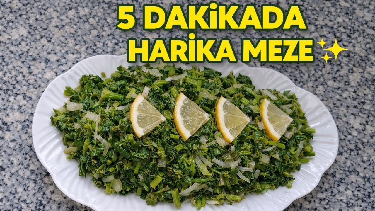 Yeşil Hardal Salatası 🌿 Pratik ve Nefis Meze Tarifi