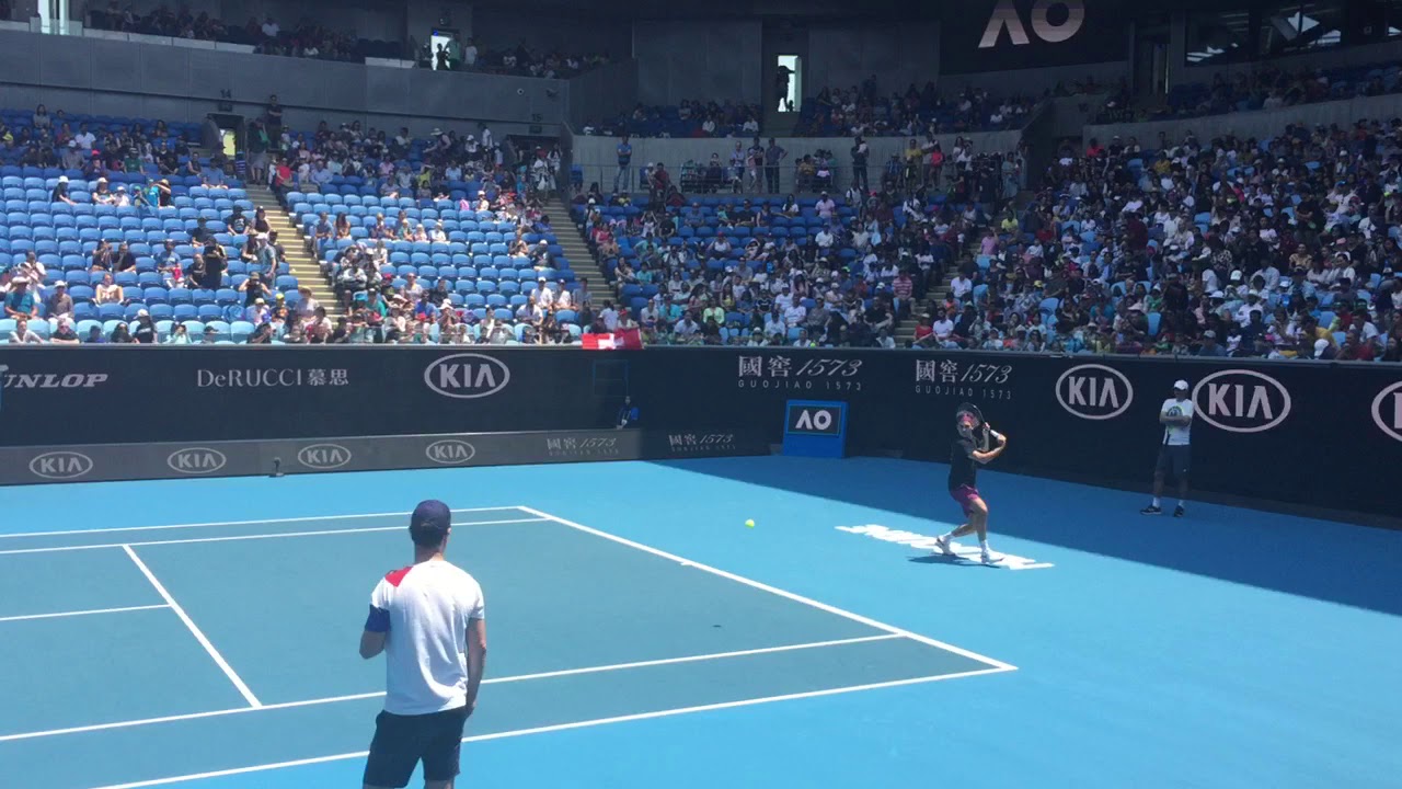 Roger Federer Plays at The AO Kids day out 2020 - YouTube