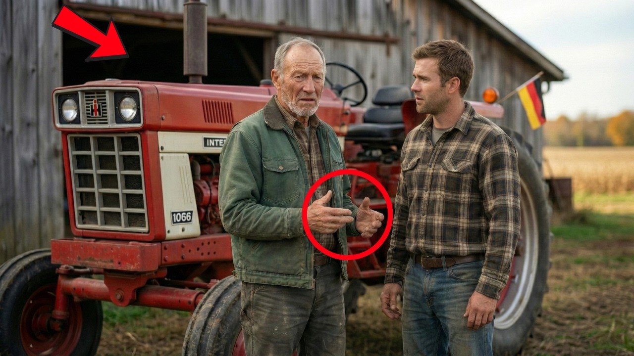 Der neue Mähdrescher stand still… also ließ er den 50 Jahre alten Traktor laufen…