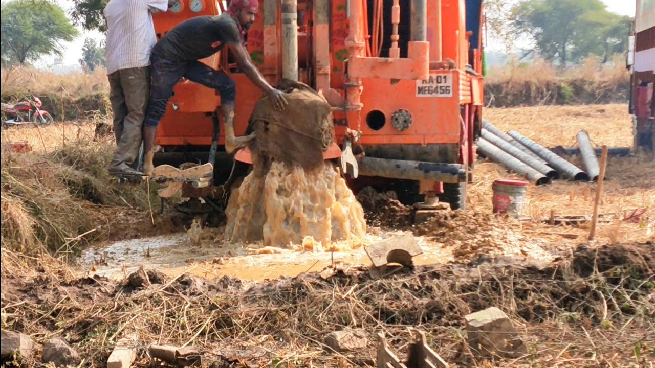 Borewell drilling with underwater checking methods