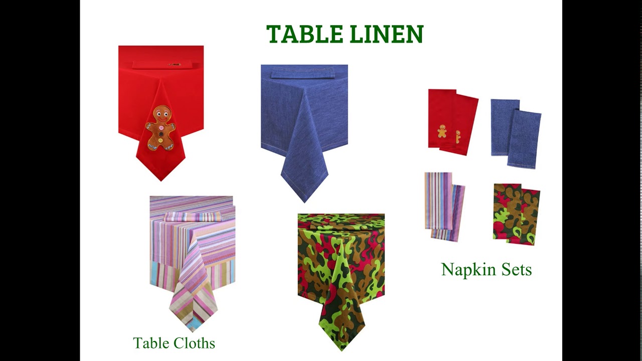 Table Linen and Accesories Part 1 