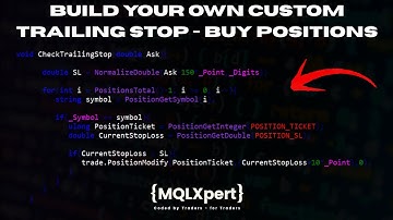 Build a Trailing Stop for Buy Trades | MT5 EA Build with MQL5
