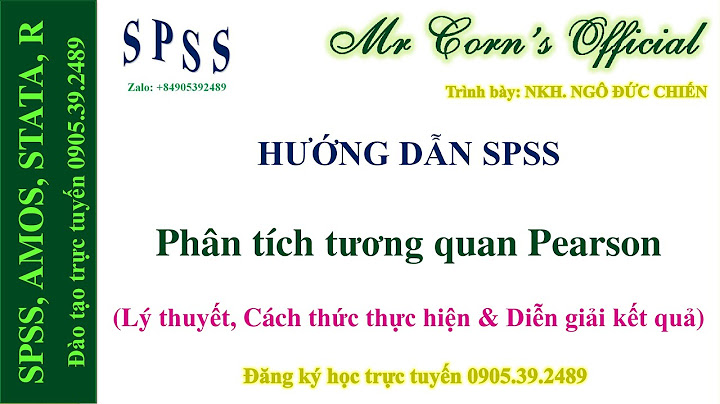 Hướng dẫn chạy phân tích tương quan pearson