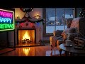 80s Christmas Ambience 🎁 Dreamy Synthwave 2026 | Cozy Fireplace & Snowfall