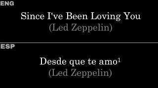 Since Ive Been Loving You led Zeppelin  Sletra En Espaol E Ingls