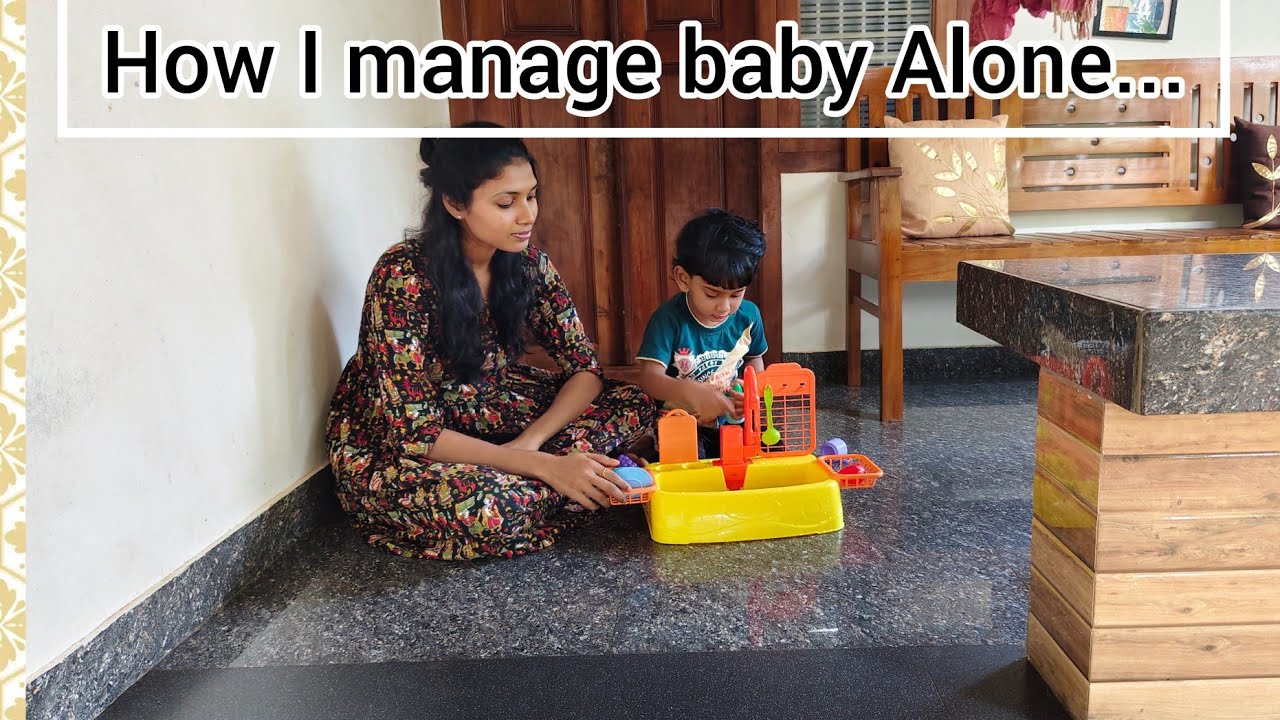 தமிழில்|How I manage 2 year old alone all day| when in laws Go to work|  Household work+ Toddler