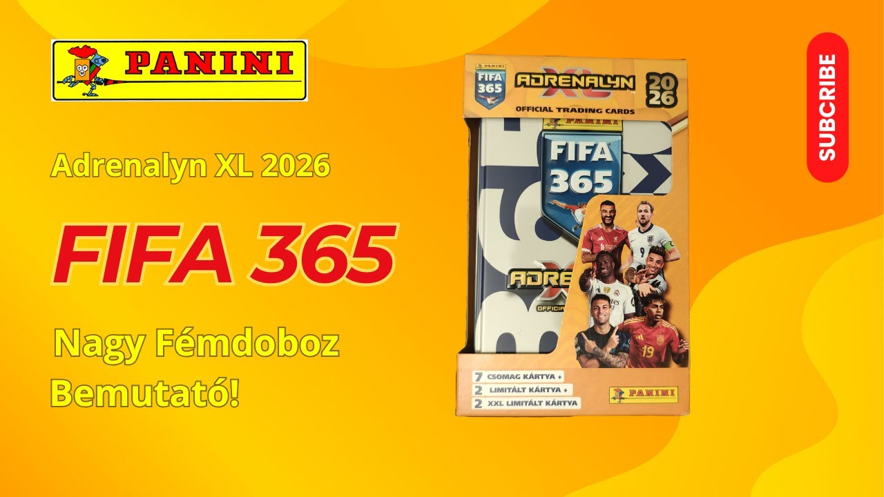 Panini Fifa 365 ADRENALYN XL 2026 NAGY Fémdoboz Bemutató!