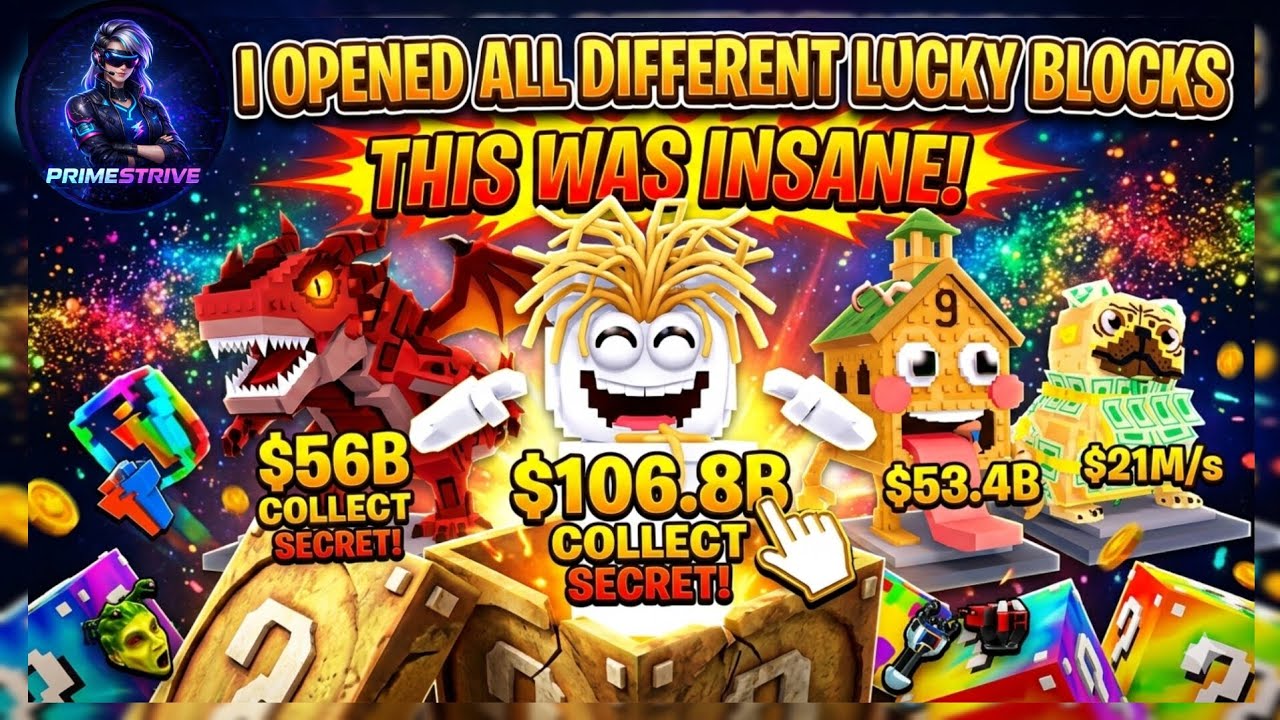 I Opened Every Lucky Block… and Got INSANE Brainrots 🤯 (Steal a ...