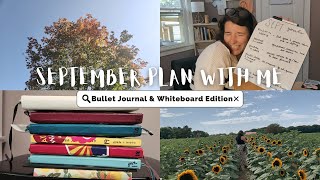 September Reset & Plan With Me (NO NOTION! analog planning, bullet journal set up, whiteboard goals)