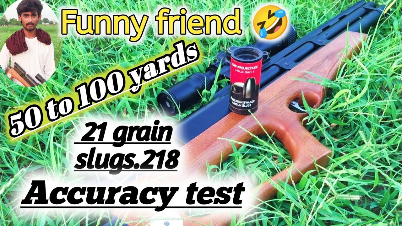 50 to 100 yards Sain projectile 21grain slugs accuracy test with snow peak M40