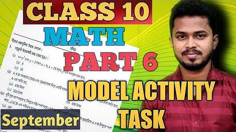 Class 10 Math Model Activity Task Part 6/September Month