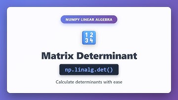 NumPy Matrix Determinant Tutorial | np.linalg.det() Complete gids voor beginners