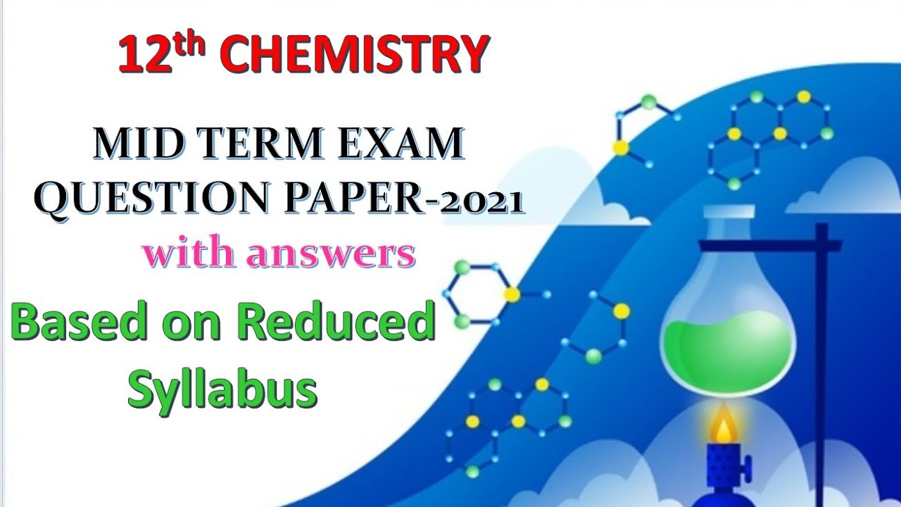 12th chemistry model question paper 2021 | Based on reduced syllabus question paper with answers