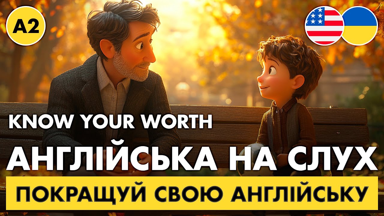 Слухаємо просту розповідь англійською для початківців || Англійська на слух ✨ Know Your Worth (А2)