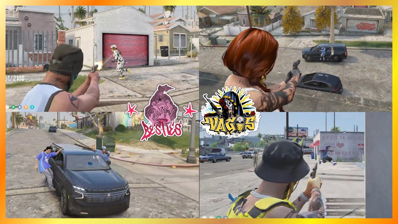 Marabunta Grande (Besties) vs Vagos At The Barrio (Multi POVs) | NoPixel 4.0 GTA RP