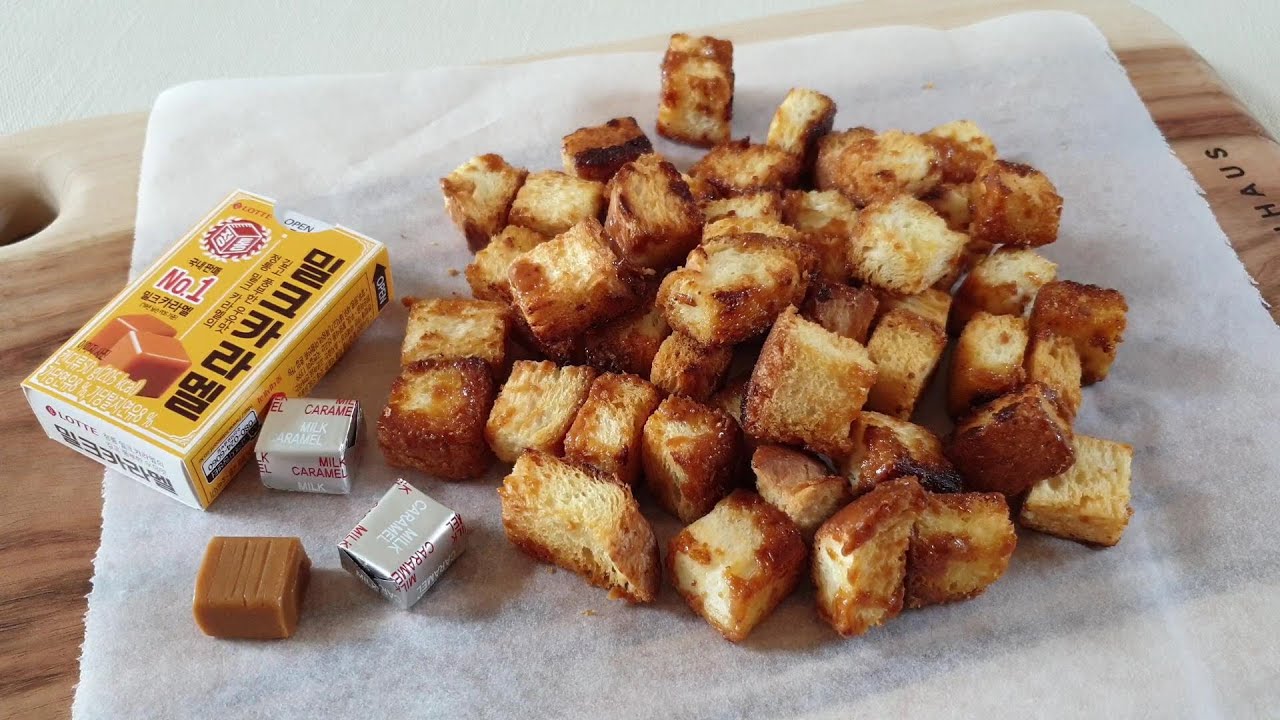 단짠단짠 :: 솔티카라멜 러스크 :: 카라멜 식빵 팝콘 :: Salted Caramel bread rusk ...