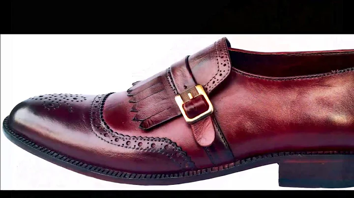 Johny Weber Handmade Monk-Strap Brook Style Double Shaded Men Loafers Shoes.