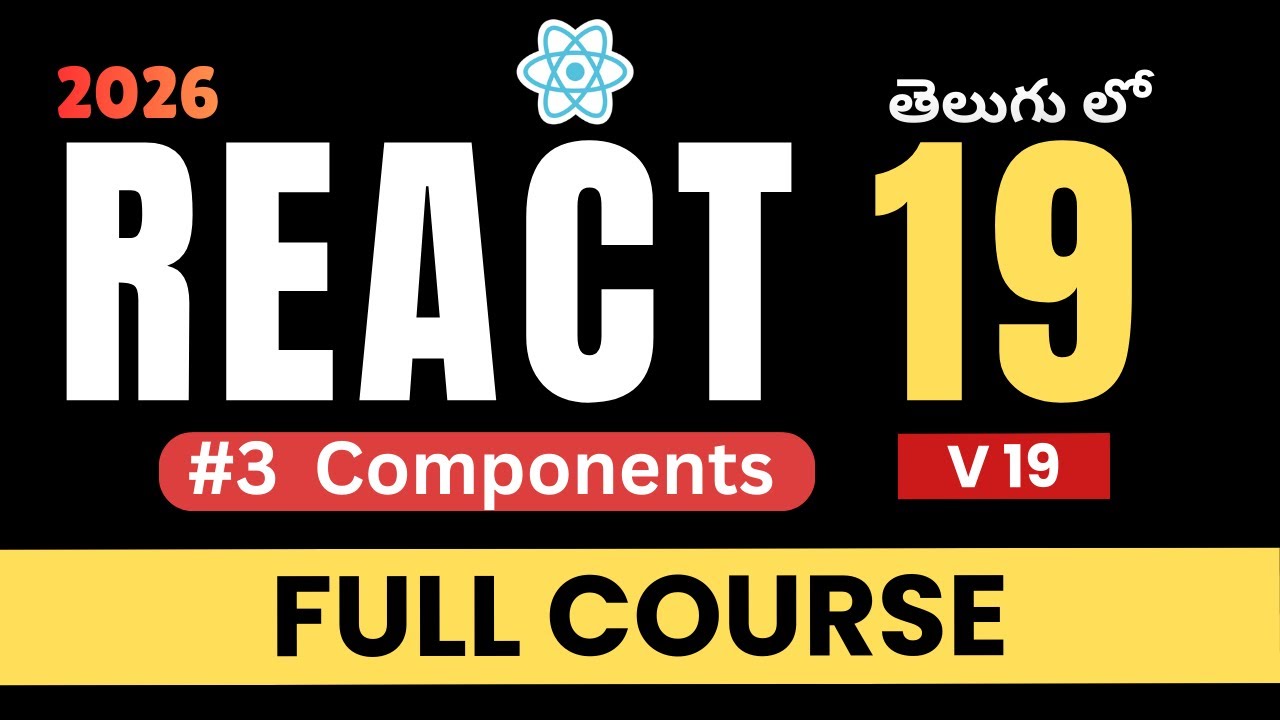 3. Components in React | React 19 Tutorial for Beginners in Telugu ...